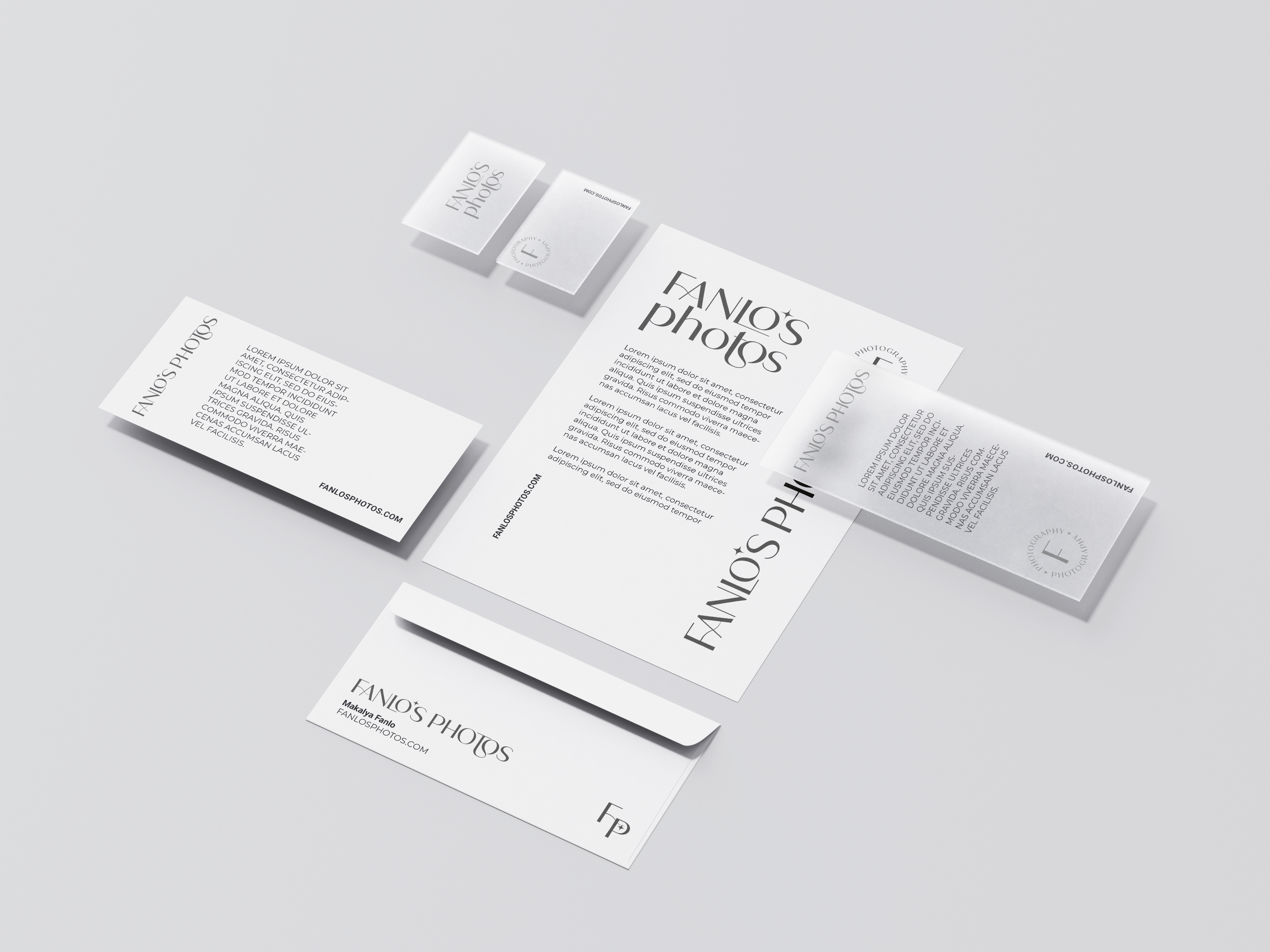 Fanlo's Photos Stationary Mockup